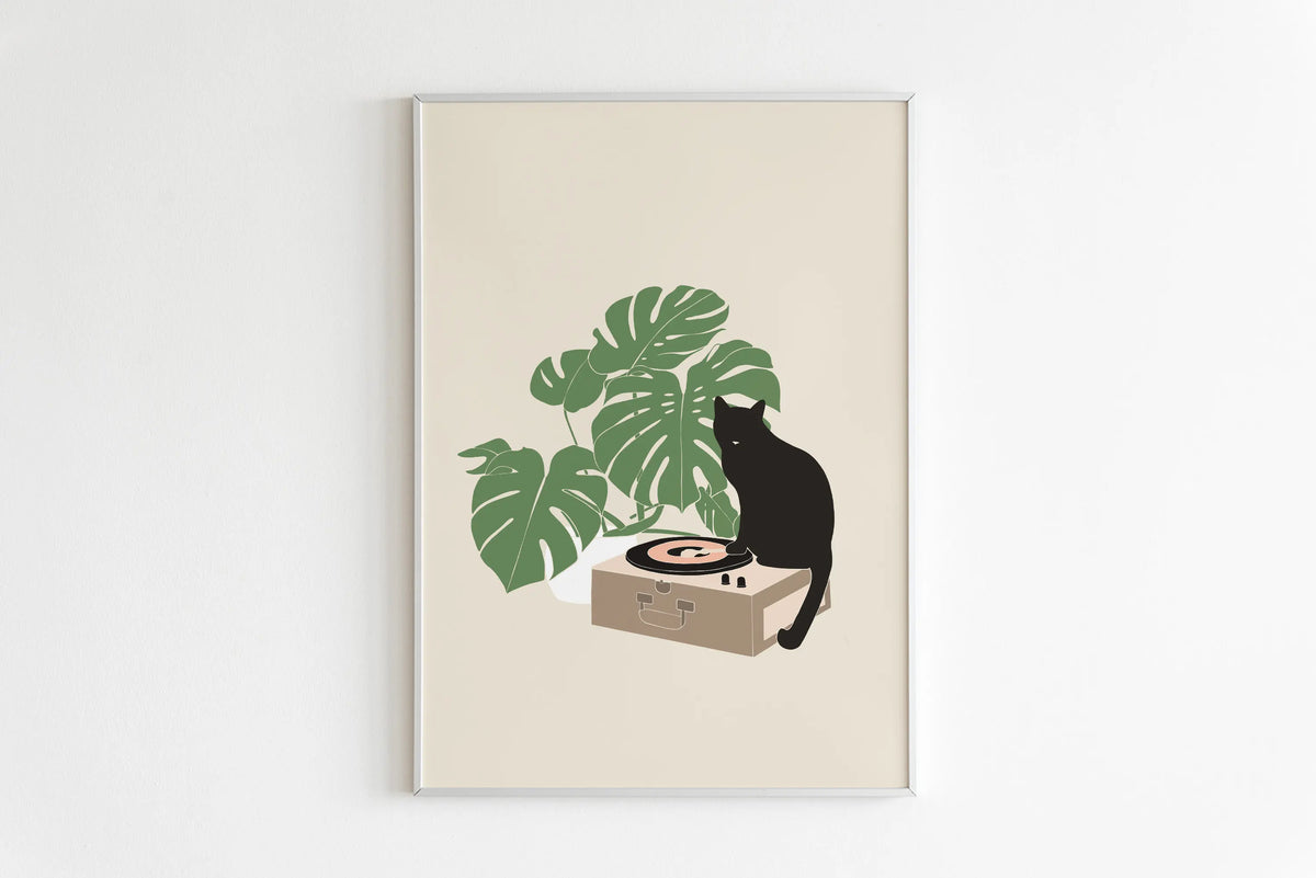 Minimalist Aesthetic Cute Animal Wall Art Illustration Poster Sleepy Kitties Canvas Painting Home Decor Cat Lover Gift - 06 /