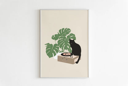 Minimalist Aesthetic Cute Animal Wall Art Illustration Poster Sleepy Kitties Canvas Painting Home Decor Cat Lover Gift - 06 /