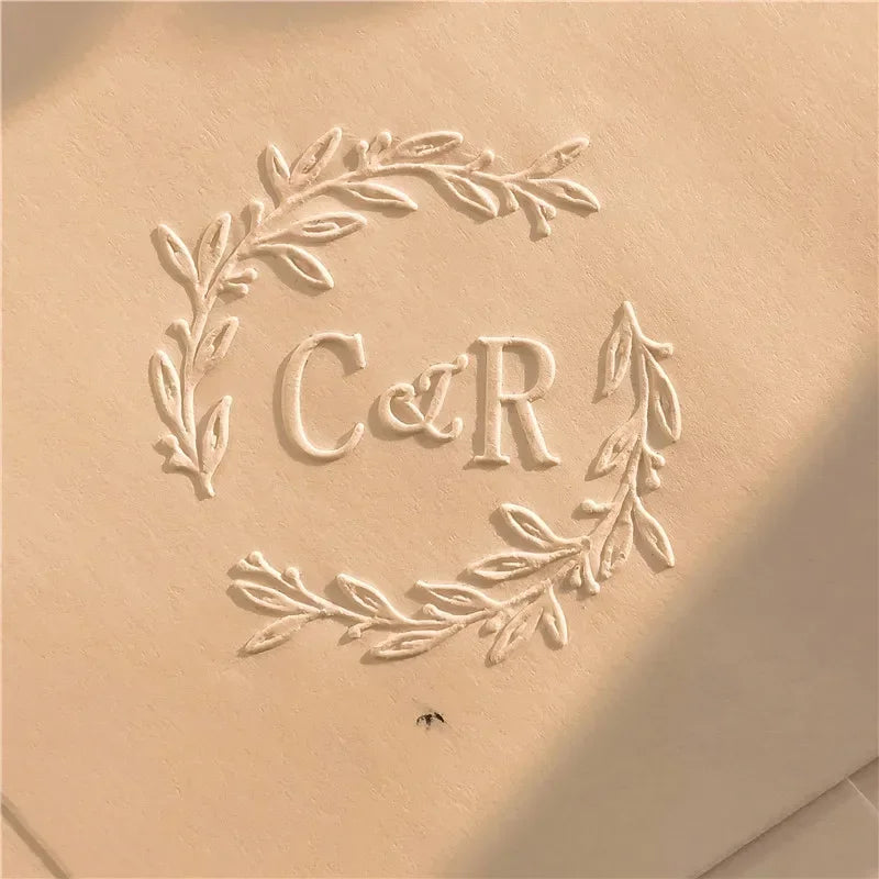 Customize Embossing Stamp Wedding Monogram Embosser Stamp,Personalized 2 initials Embosser Stamp,Wedding gift,hand held embos