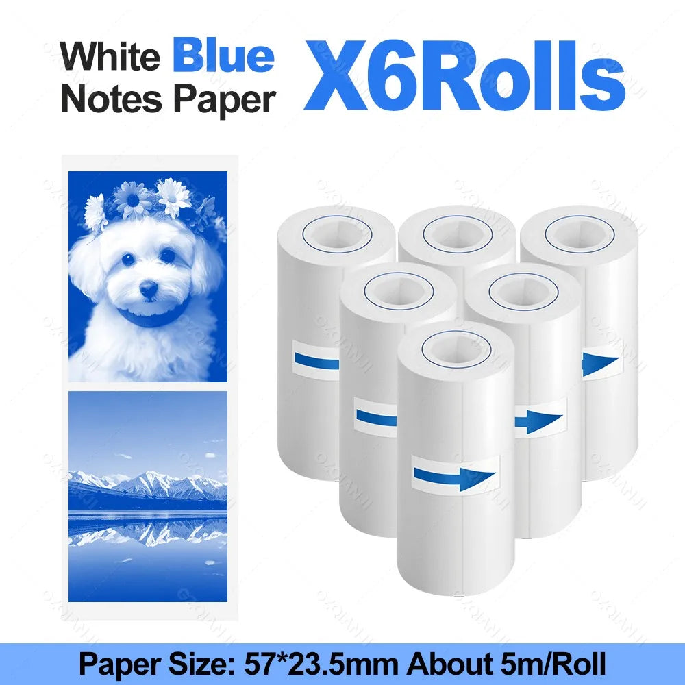 Thermal Printer Papers 57mm Color Papers for Camera Instant Print Kids Camera Printing Inkless Mini Portable Photo Printer - 