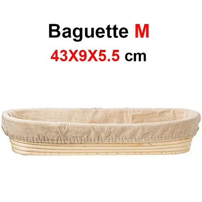 Natural Rattan Bread Proofing Basket Handmade Rattan Wicker Baking Bowl Dough Fermentation Sourdough Banneton Bread Basket - 