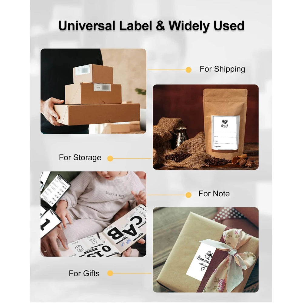 4x6inch Thermal Printer Papers 100x150mm White Labels Sticker For Shipping Labels DHL UPS Express LOGO Barcode For P50/D100/D