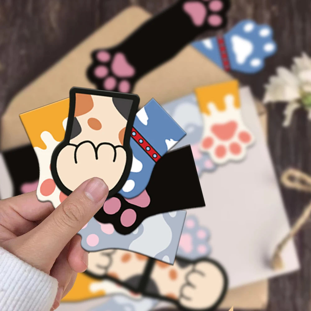 5PCS Creative New Product Cat Claw Magnetic Bookmark Student Supplies Books Interpage Decoration Bookmarks