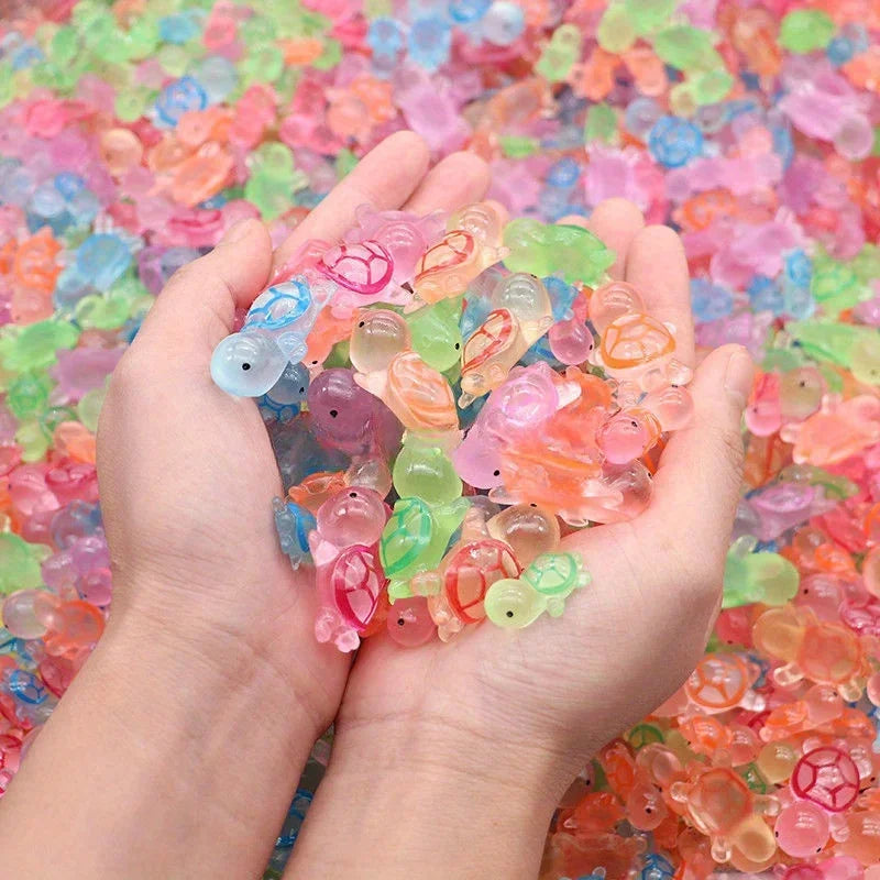50/30PCS Cute Mini Ocean Resin Turtle Animals Tiny Sea Animals Figurines Marine Miniature Aquarium Ornaments Home Decorations