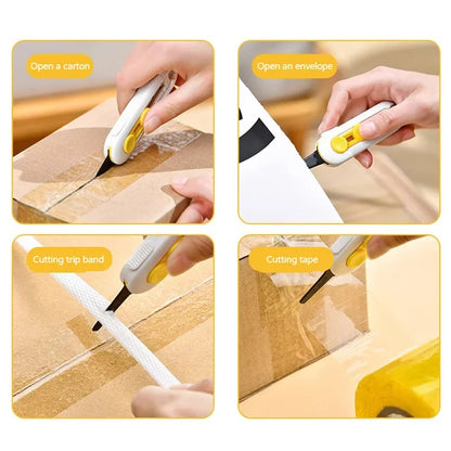 Magnetic Courier Opening Knife Multifunctional Portable Courier Unboxing Knives Retractable Self-locking Rebound Art Knife To