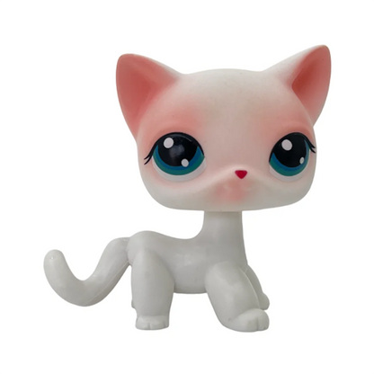 Rare Pet Shop LPS Toy Stands Short Hair Cat Original Kitten Husky Puppy Dog Fox Cute Animal Old Bobble Head Toy - 64