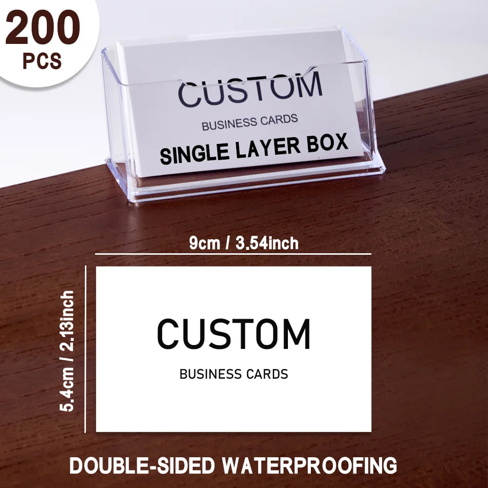 200pcs, Custom Business Cards/Cards, Desktop Business Cards, Thank You Cards, Matte Film