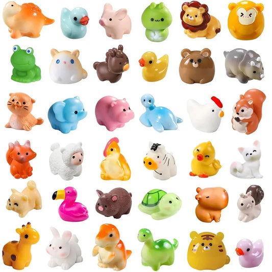 5/10/20/40 Mini Resin Animals Miniatures, 40 Styles Tiny Animal Figures for DIY Micro Fairy Garden Landscape Crafts Accessori