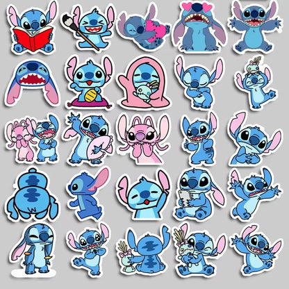 50piece new cute back to school anime stitch stickers anime parody cute patterns girl children birthday holiday gifts - 100PC