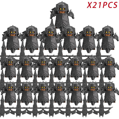 Medieval Movie Knights Building Blocks toys Lord Ring Figure Bricks Toy Christmas birthday gifts - RZXP255x21