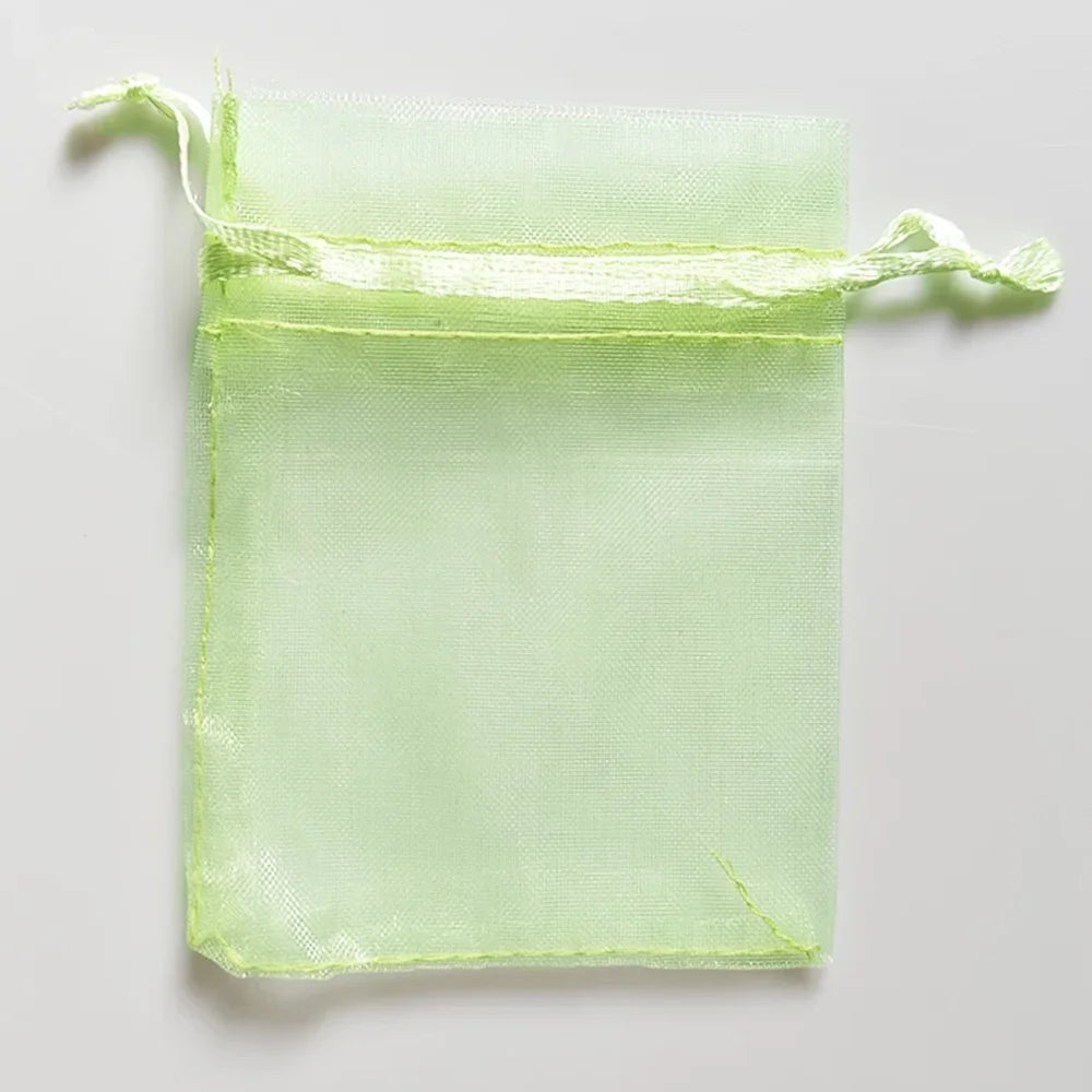 25/50/100pcs Organza Gift Bag Multicolor Drawstring Pouches For Candy Jewelry Bag Packing Wedding Gift Bags Organza Bag - Lig