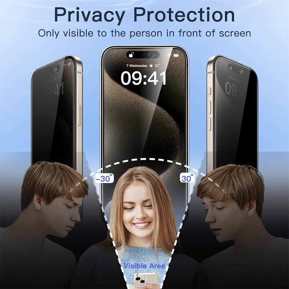 Privacy Screen Protector For iPhone 18 17 Pro Max Anti-Spy Glass For iPhone 16 15 14 13 12 11 Pro Max Privacy Film iPhone 17 