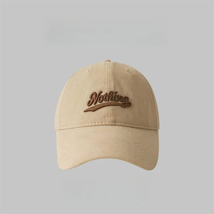 Letter Embroidery Baseball Hat For Women Men Fashion Sunscreen Hat Outdoor Sunshade Peaked Caps Solid Color Visors - Khaki