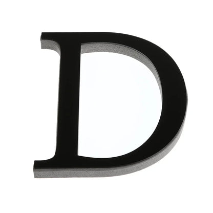 26 Letters DIY 3D Mirror Acrylic Wall Sticker Ornaments Black English Alphabet Decals Home Decor Wall Art Mural Party Decorat