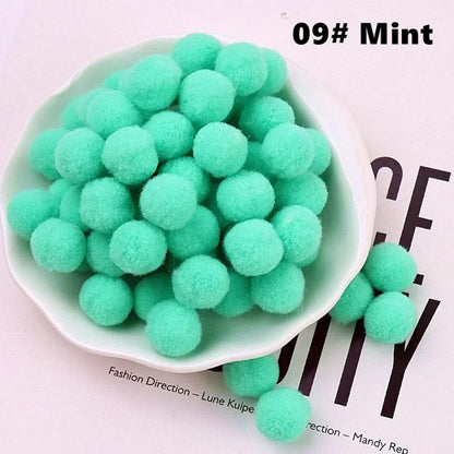 Mini Fluffy Soft Pom Poms Pompoms Ball,Handmade Craft Toys,Wedding Christmas Decor,DIY Sewing Supplies,8mm,10mm,15mm,20mm,30m