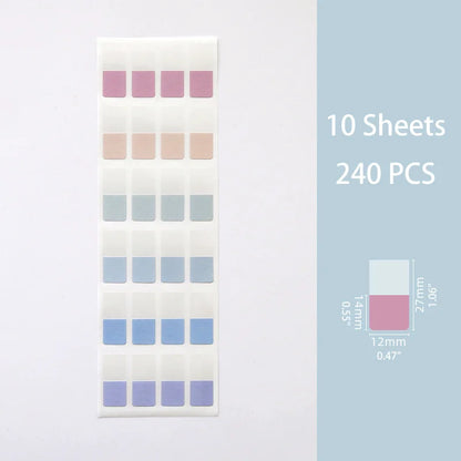 10 Sheets Sticky Index Tabs Colored Book Sticky Tabs for Notebooks Page Tabs for Notebooks File Classification