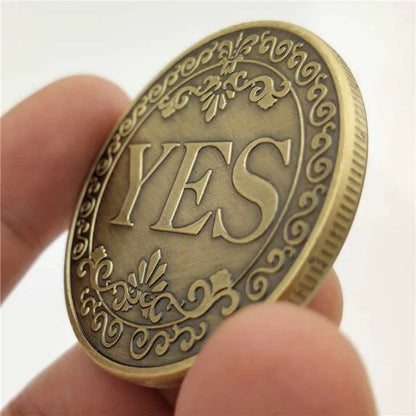 YES NO Decision Coins Magic Coin Collections Good Luck Vintage Antique Bronze Wish Lucky Coin US Coins Commemorative Gold Coi
