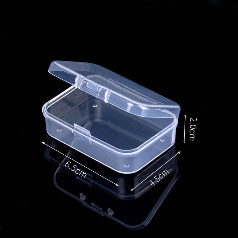 Mini Plastic Box Rectangular Box Translucent Box Packing Box Storage Box Dustproof Solid Strong Jewelry Storage Case Containe
