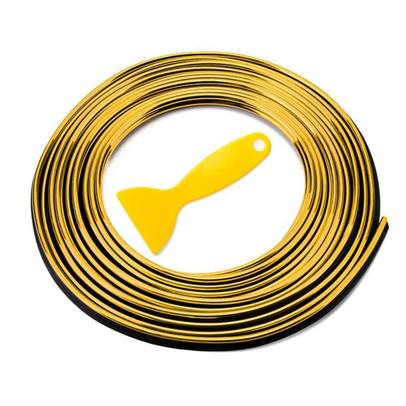 5M Interior Car Moulding Trim Strips DIY Flexible Anti Scratch Lines 5m Decoration Strip Dashboard Car-styling Accessories - 