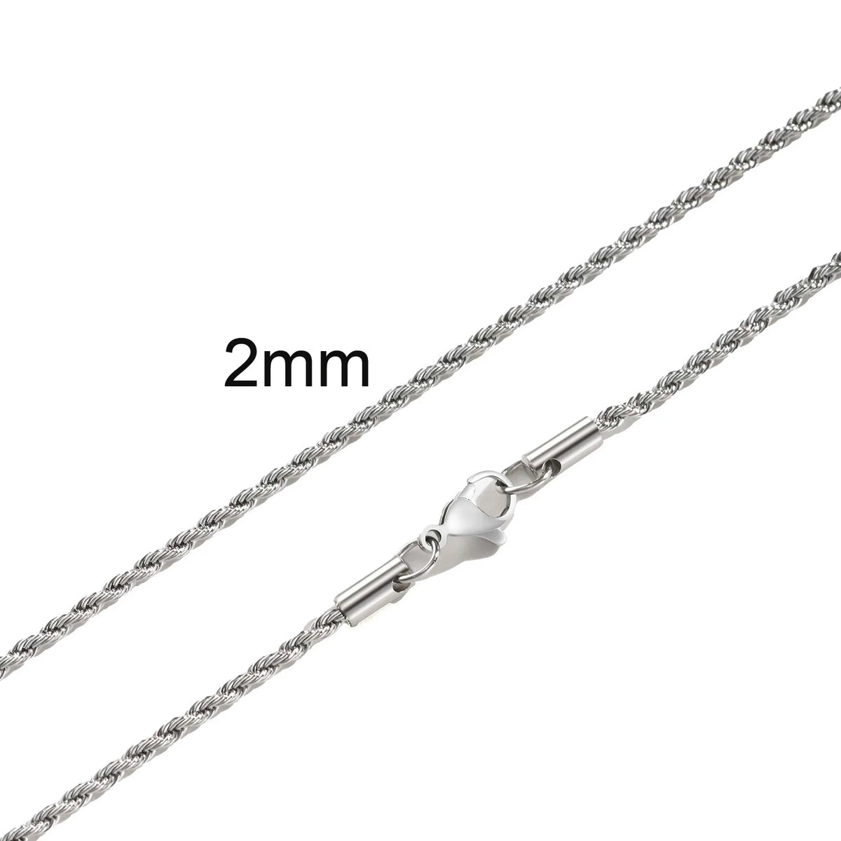 Punk Vintage Rope Chain Necklace for Men Women,Gold Color Stainless Steel Braided Twisted Chain,Hip Hop Casual Jewelry