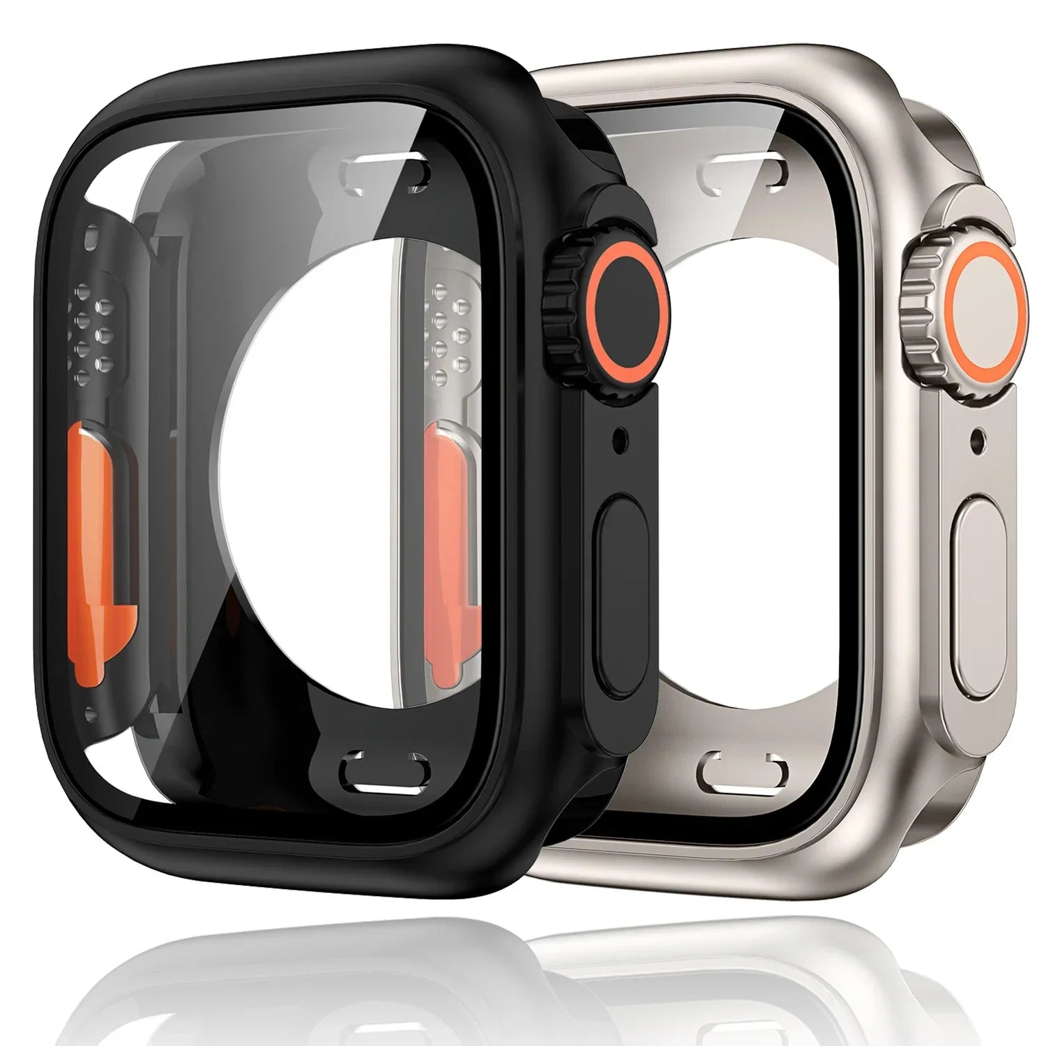 Tempered Glass+Cover For Apple Watch case 46mm 42mm 45mm 44mm 41mm 40mm Screen bumper Protector for iwatch serie 10 9 8 7 6 S
