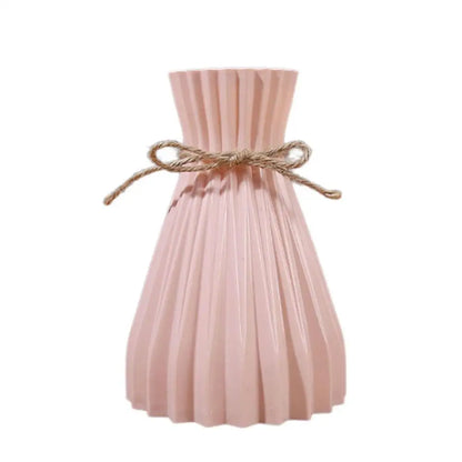 Creative Origami Vase European Pleated Vase Plastic Waist Folding Flower Vase Folding Paper Style Dry Flower Bottle Modern - 
