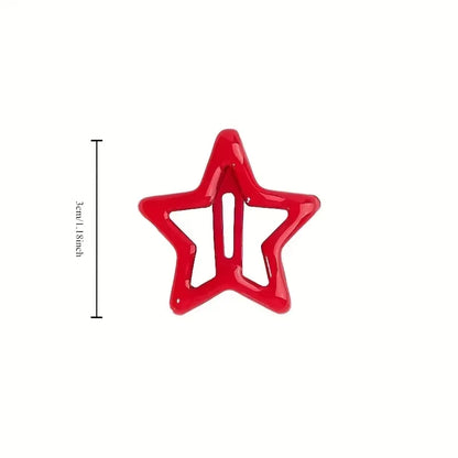 10/30/50pcs Colorful Star BB Hair Clips Girls Y2K Cute Star Barrettes Women Simple Metal Snap Clip Headdress Hair Jewelry Acc