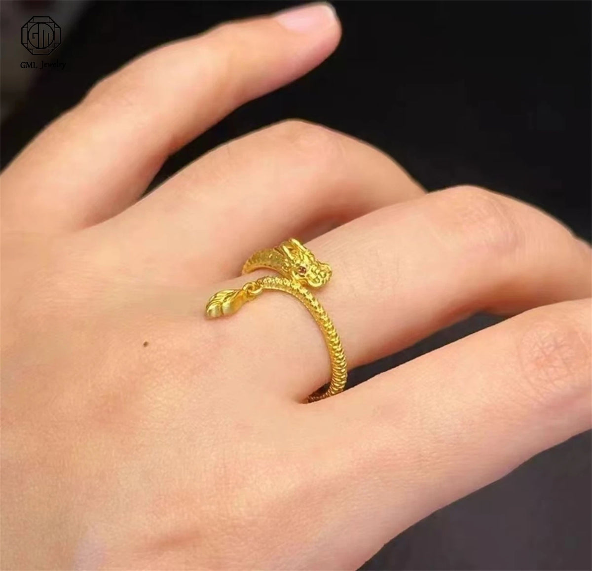 Sand Gold Adjustable Ring Matte Wide Band Openable Fade Resistant Unisex Couple Jewelry Solid Minimalist Gift - Red