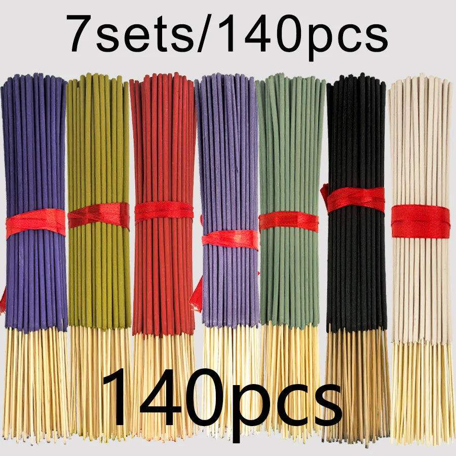 7 Sets of 140 Incense Sticks, Available in Four Seasonal Sets: Rose, Lavender, Sandalwood, Jasmine, Mint, Cherry Blossom, Her
