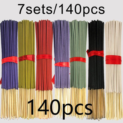 7 Sets of 140 Incense Sticks, Available in Four Seasonal Sets: Rose, Lavender, Sandalwood, Jasmine, Mint, Cherry Blossom, Her
