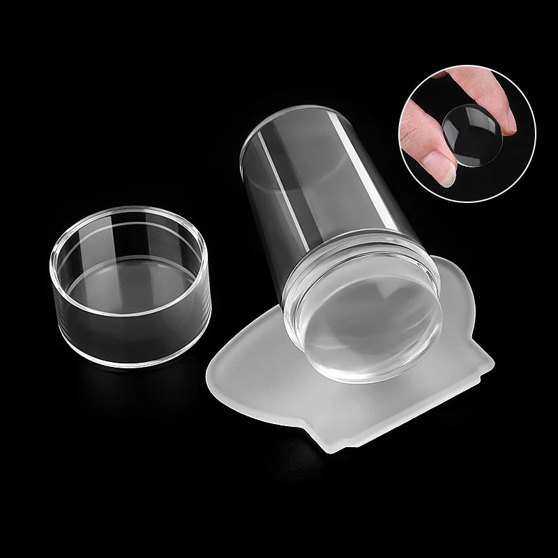 Nails Art Stamping Plates Kit French Manicure Design Plate Stamp Polish Stencil Template Seal Stamper Scraper Accessories Too