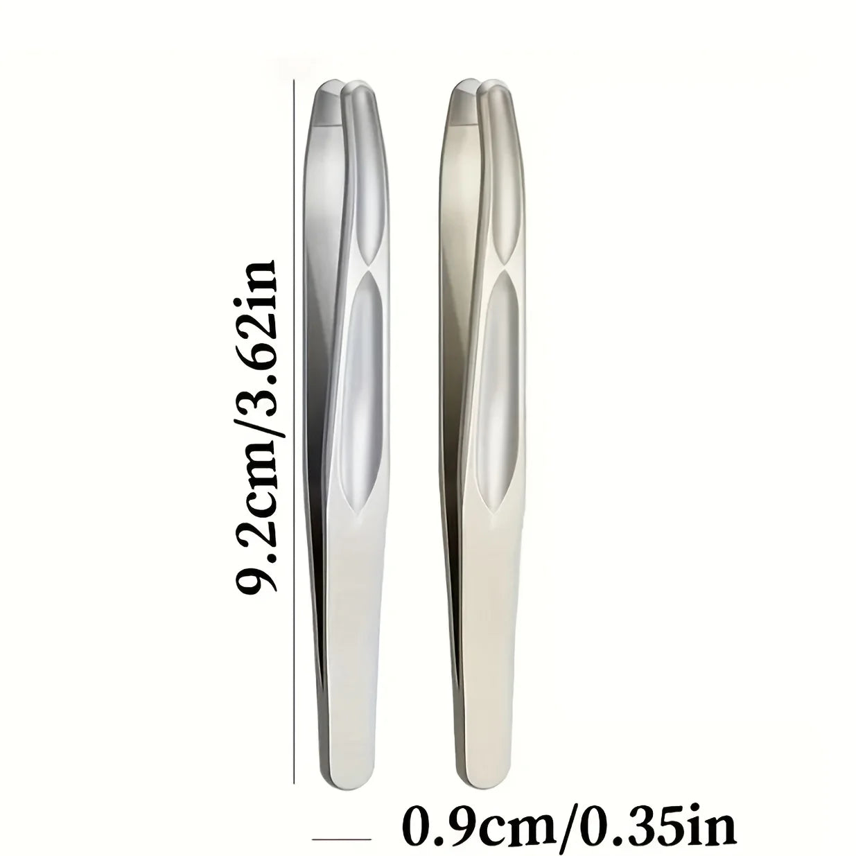 Premium Round Head Tweezers for Eyebrow & Facial Hair Removal Seamless Clips Short Hair Precision Beard Clip - 1 and 1