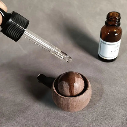 Car Wooden Essential Oil Diffusers-Spherical Design Bedroom Decor Diffuser Car Home Room Fragrance Natural Fragrance Dispersi