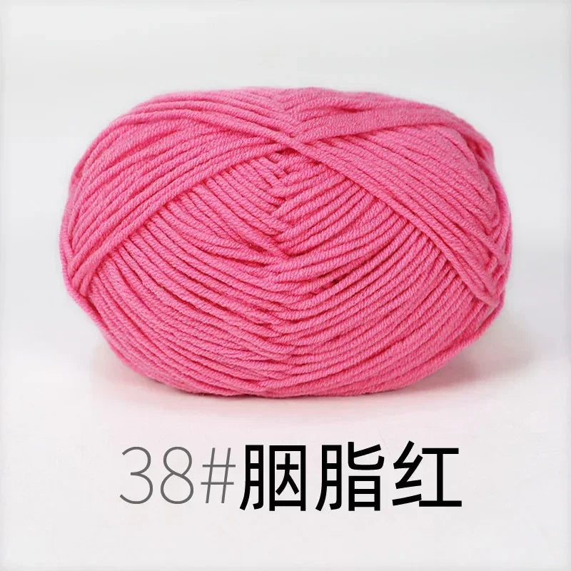 50g 4ply Milk Cotton Knitting Wool Yarn Needlework Dyed Lanas For Crochet Craft Sweater Hat Dolls Sewing Knitting Tools - 38
