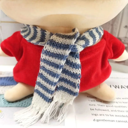 DIY Doll Clothes Casual Wear Scarf 20cm Cotton Doll Knitted Scarf Doll Multi-colors Little Bear Scarves Dolls Accessories - B