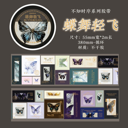 55mm*200cm/roll Vintage Stamp Washi Die-cutting Tape Decorative collage Diary Album Scrapbooking material Craft Supplies - H