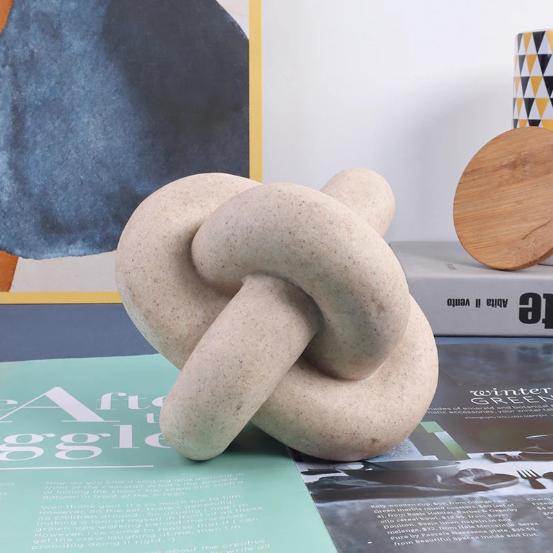Geometric Ring-Shaped Decorative Piece for Desktop Creative Decor for Living Room or Study to Add an Artistic Ambiance