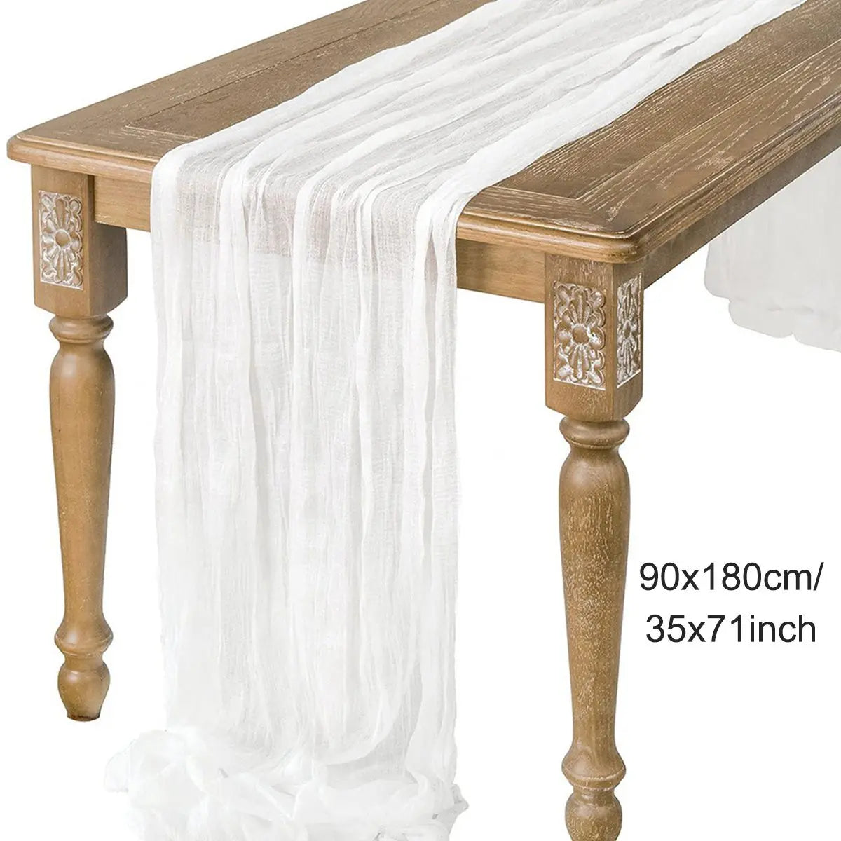 Semi-Sheer Gauze Table Runner Sage Cheesecloth Table Setting Dining Vintage Wedding Party Christmas Banquets Arches Cake Deco