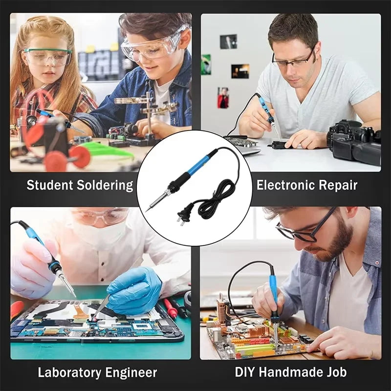 Adjustable Temperature Electric Soldering Iron 110V/220V 60W Solder Iron Tin Professional Tin Welder Electric Tin Welder Heat