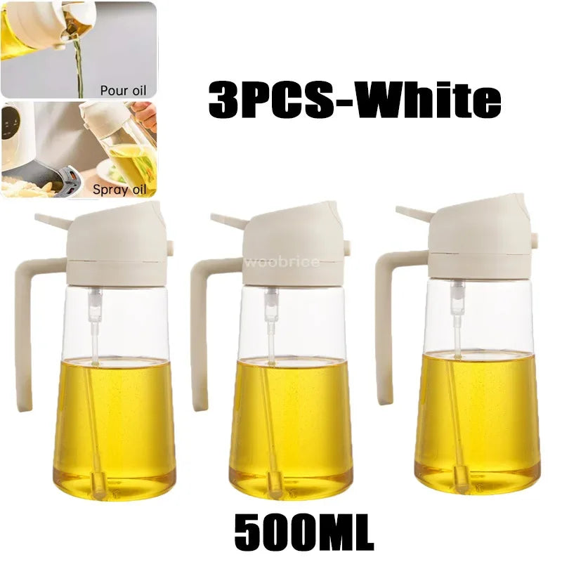 2in1 Kitchen Spray Oil Dispenser Oil Sprayer Polisher Or Only Brush Spray for Air Fryer Salad Grilling Roasting Cooking Kitch