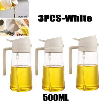 2in1 Kitchen Spray Oil Dispenser Oil Sprayer Polisher Or Only Brush Spray for Air Fryer Salad Grilling Roasting Cooking Kitch