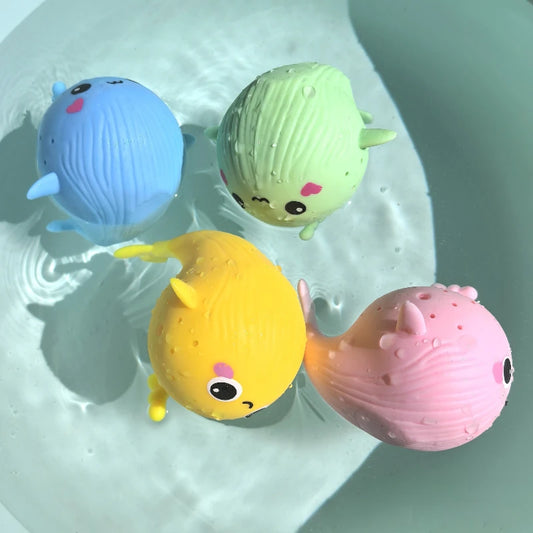 Baby Bath Toys Sponge Water Absorbing Whale Squeezing Stress Relief Toys Summer Swimming Play Water Toy for Children Squishy 
