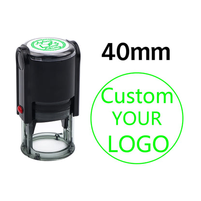 Custom Stamp Round Self Inking,Personalized Stamp 25/30/40/50mm Monogram LOGO Design Rubber Stampswith 4 Optional Ink Colors 