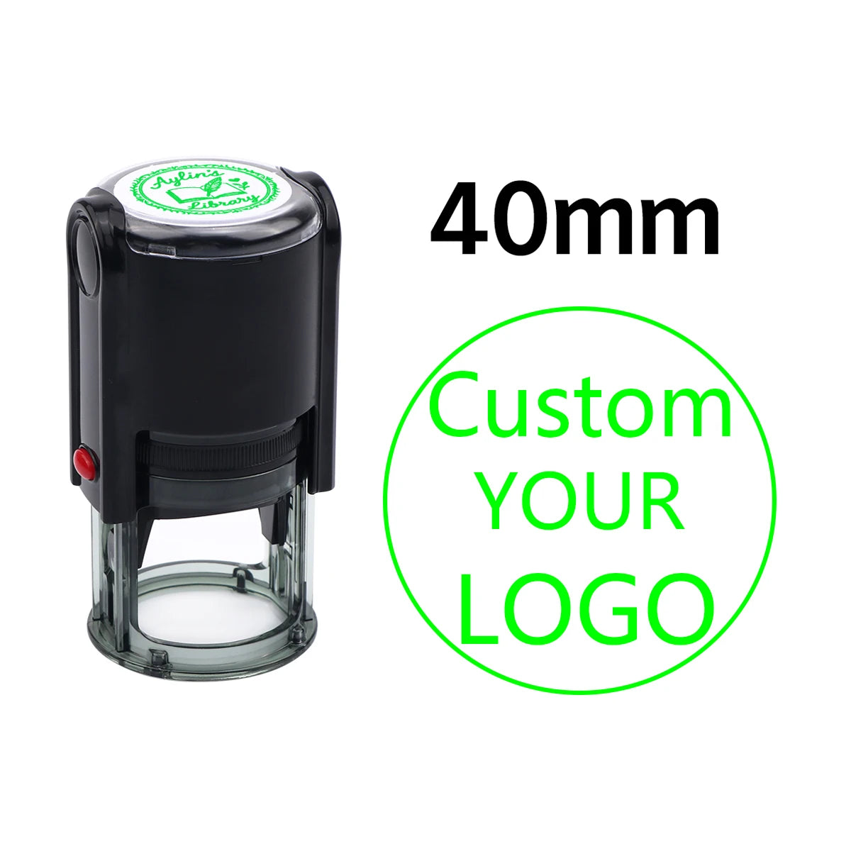 Custom Stamp Round Self Inking,Personalized Stamp 25/30/40/50mm Monogram LOGO Design Rubber Stampswith 4 Optional Ink Colors
