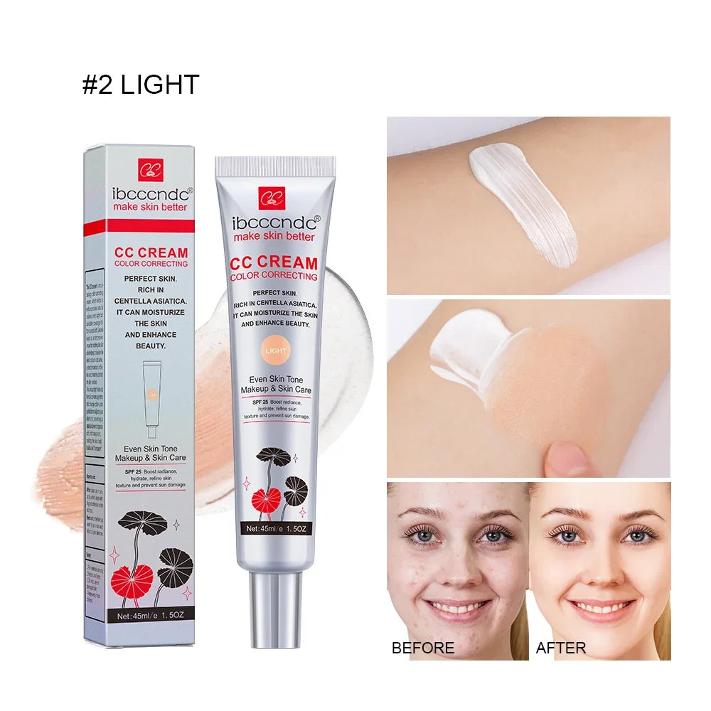 CC Cream for Face Concealer Makeup Foundation Concealer Full Coverage Cosmetics Base Female Cc Moisture erborian - light