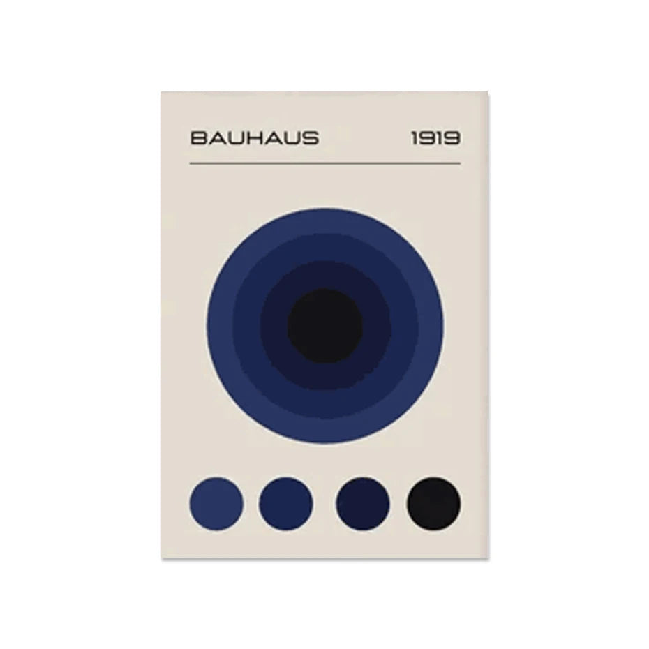 Mid Century Modern Bauhaus Abstract Geometric Posters Wall Art Canvas Painting Prints Pictures Gallery Living Room Interior H