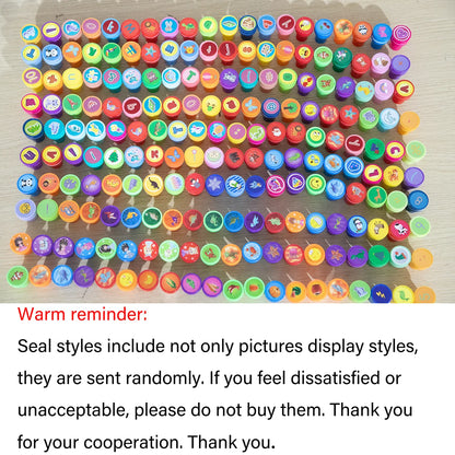 20pcs Assorted Stamps for Kids Self-ink Stamps Children Toy anima Smiley Face Seal Scrapbooking DIY Painting Photo Album Deco