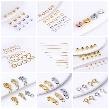 18k Gold Plated Spacer Beads For Bracelet Making,Separators For Beads,Jewelry Fittings,DIY Jewellery Making Supplies