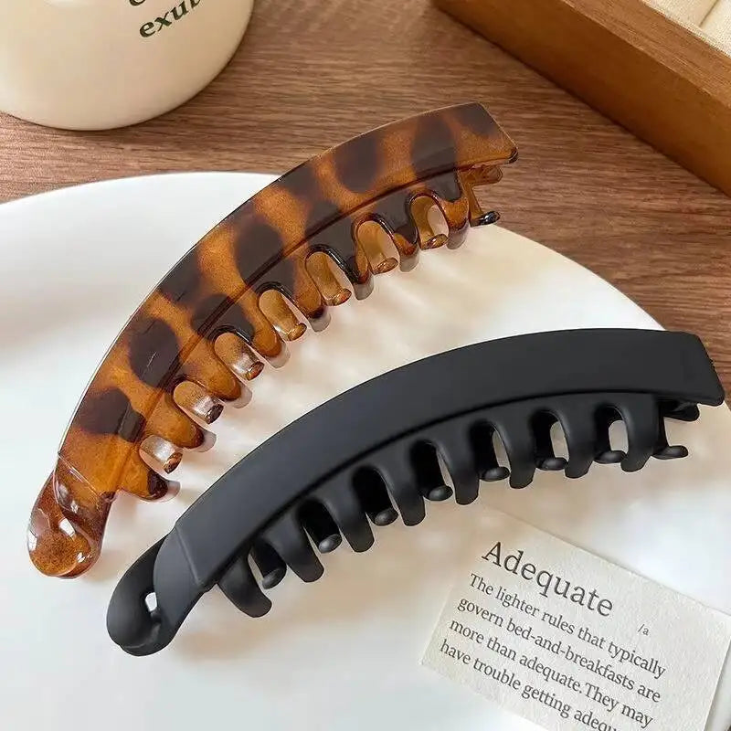 Tortoiseshell Banana Hair Clip Fish Shaped Hairpin For Women Hair Accessories Hairgrips Twist Clamp Ponytail Barrettes Headwe