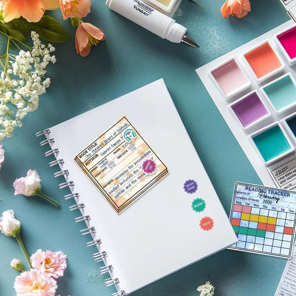Reading Diary Clear Stamps Book Review Transparent Stamps Silicone Clear Stamp Seals for DIY Scrapbooking Photo Album
